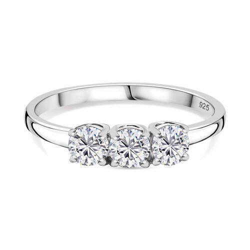 Moissanit Ring, 925 Silber platiniert - 0,68 ct. image number 0