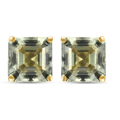 AAA Turkizit-Ohrstecker, 585 Gelbgold ca. 2.55 ct