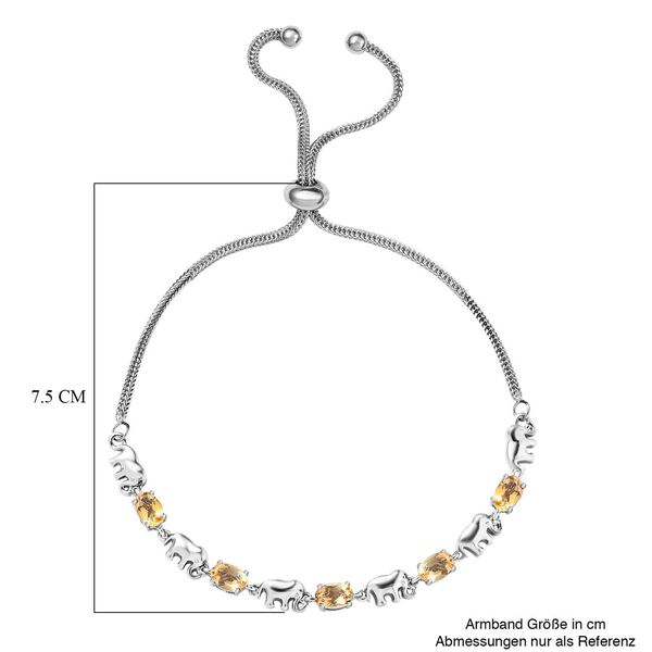 Flexibles Citrin Armband, 25,5 cm - 1,97 ct. image number 5