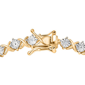 EverTrue 19cm Armband mit Diamantakzenten in Goldton