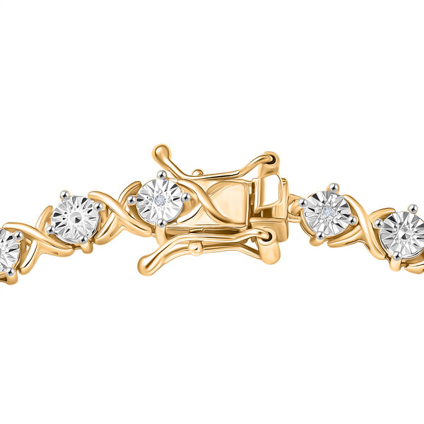 EverTrue 19cm Armband mit Diamantakzenten in Goldton image number 4