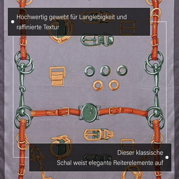 LA MAREY - 100% Maulbeeren-Seidenschal, Chiffon, 55x170 cm, Grau image number 3