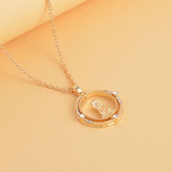 Wei&szlig;er Kristall-Anh&auml;nger mit Kette, 60cm