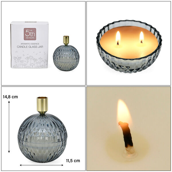 The 5th Season: Premium-Kollektion: Duftkerze im Glas, 20h Brenndauer, Lavendel-Vanille image number 5