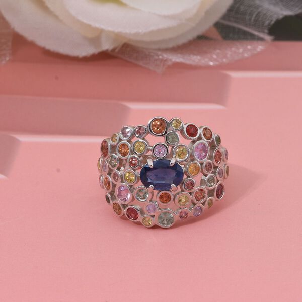 AA Blauer Saphir und Regenbogen Saphir Ring - 2,59 ct. image number 1