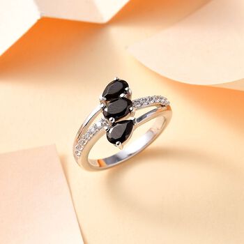 Elite Shungit und Zirkon Ring - 1,01 ct.