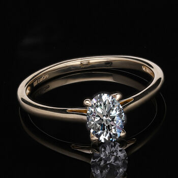 LUXORO IGI zertifizierter SI-GH Labor Diamant Ring in 585 Gelbgold - 1 ct.