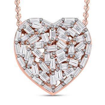 GP Amore Kollektion - Diamant und Blauer Saphir-Anh&auml;nger mit Kette, ca. 50 cm, 925 Silber Ros&eacute;gold Vermeil ca. 0.33 ct
