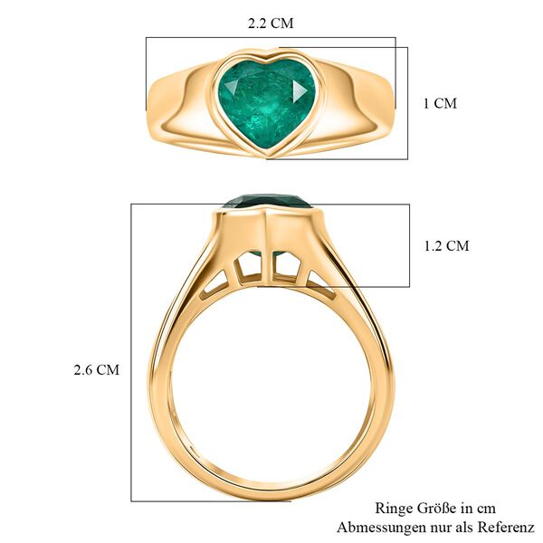 D'Joy Smaragd Triplett Quarz Ring - 2,18 ct. image number 7