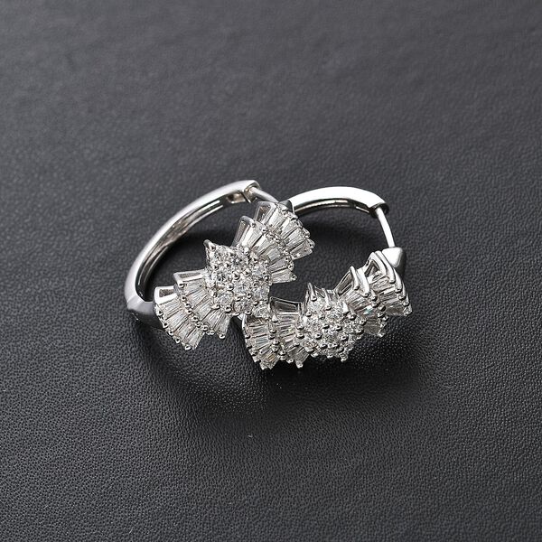 Moissanit Ballerina Creolen, 925 Silber rhodiniert - 1,93 ct. image number 8