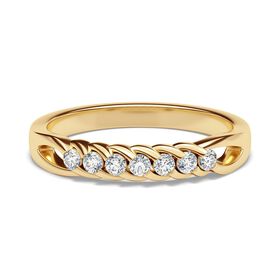 LUXURIANT DIAMOND - Lab Grown Diamant SI-GH Ring 925 Silber Gelbgold Vermeil (Größe 20.00) ca. 0.33 ct