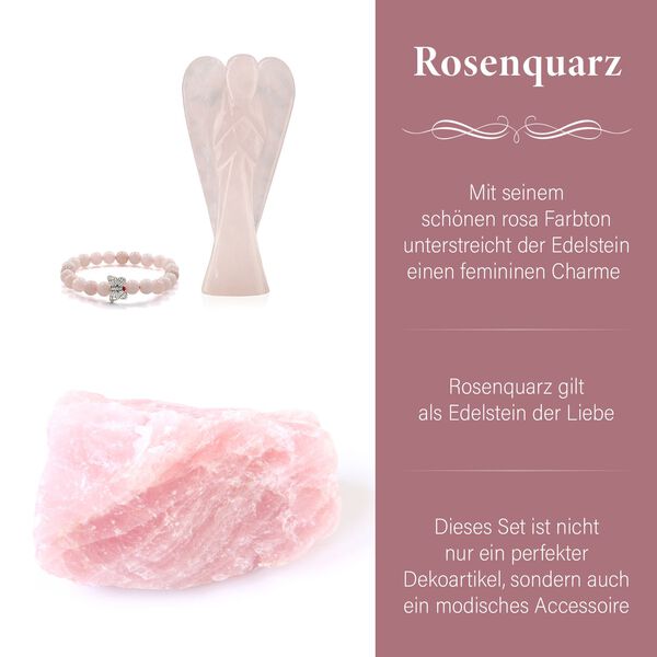 Handgefertigtes Rosenquarz-Geschenkset image number 4