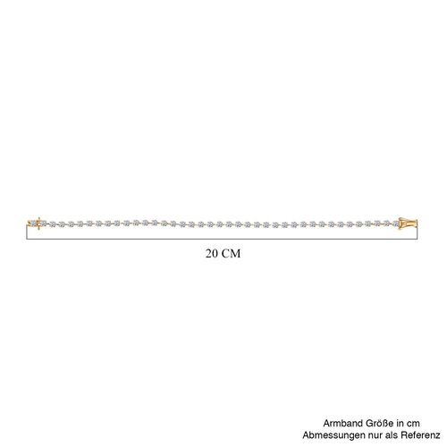 LUXURIANT DIAMOND- IGI zertifiziertes VS-EF Labor Diamant 19cm Armband in 375 Gelbgold - 4,4 ct. image number 4