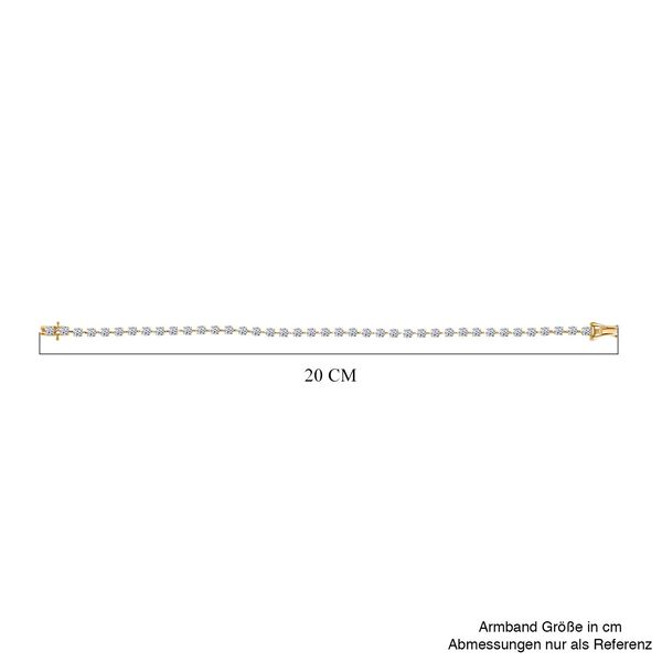 LUXURIANT IGI zertifiziertes VS-EF Labor Diamant 19cm Armband in 375 Gelbgold - 4,4 ct. image number 4