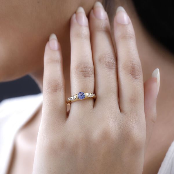Tansanit und Zirkonia Ring - 0.52ct. image number 3