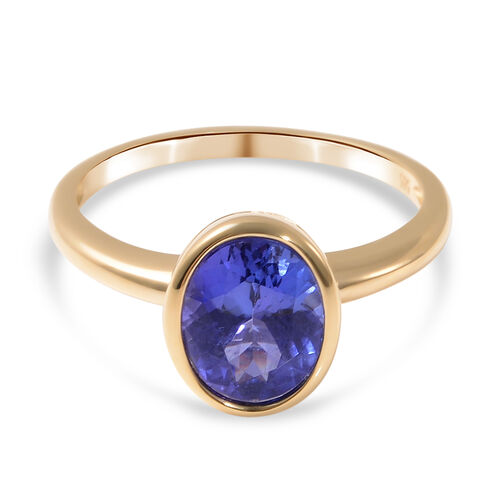 AAA Tansanit-Ring, 585 Gelbgold  ca. 2,75 ct image number 0