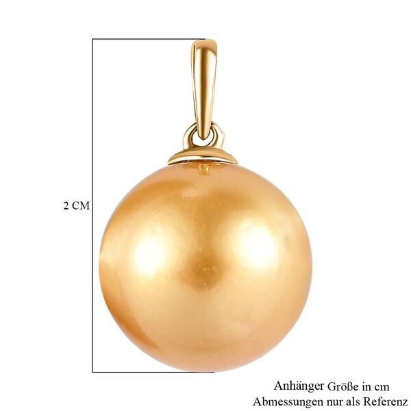 AAA Goldene Südsee Perle Anhänger 750 Gold image number 6