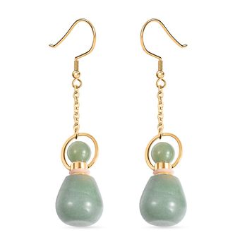 Gr&uuml;ne Aventurin Parf&uuml;mflaschen-Ohrringe - 50 ct.