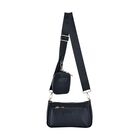 Passage - Crossbody Tasche aus Kunstleder mit RFID Schutz und abnehmbarem Münzbeutel, 23x4x13cm, Schwarz
