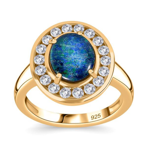 Boulder Opal Triplett und Zirkon Ring - 2,70 ct. image number 7