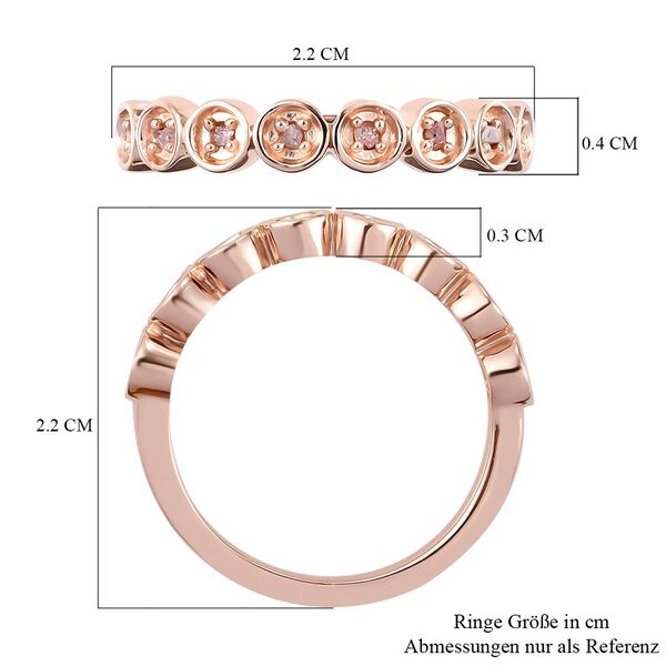 Natürlicher, rosa Diamant-Ring - 0,10 ct. image number 7