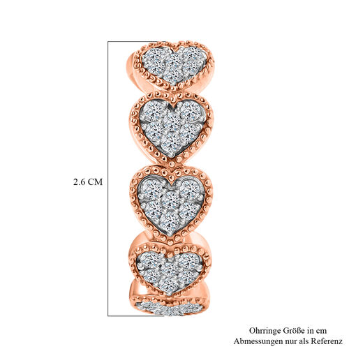 LUXURIANT DIAMOND- SGL zertifizierte SI-GH Labor Diamant Ohrringe, 925 Silber 750 Roségold Vermeil - 1,50 ct. image number 4