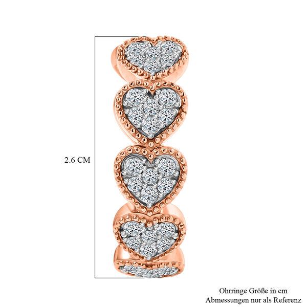 LUXURIANT DIAMOND- SGL zertifizierte SI-GH Labor Diamant Ohrringe, 925 Silber 750 Roségold Vermeil - 1,50 ct. image number 5