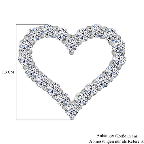 LUXURIANT DIAMOND- SI-GH Labor Diamant Anhänger, 925 Silber platiniert - 0,50 ct. image number 4