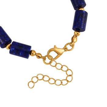 Lapislazuli Schmuckset  Legierung Standard gelb vergoldet ca. 91,40 ct.