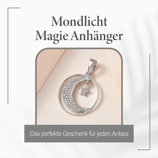 Mondlicht Magie Anhänger in platiniertem Silber image number 7
