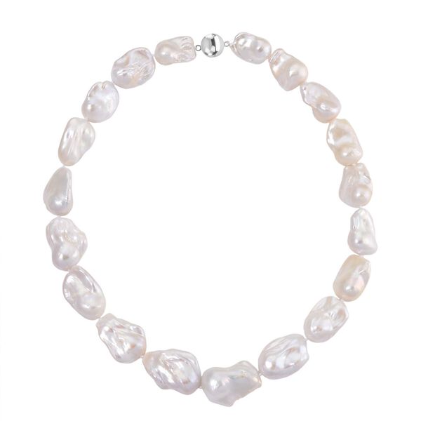 D'Joy Weiße Barockperle 50cm Halskette image number 4