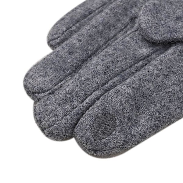 Kashmir Handschuhe mit Supersoft Mikroplusch futter, Grau image number 6