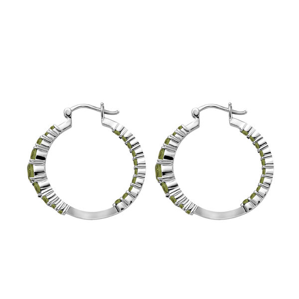 Nat&uuml;rliche Peridot Ohrringe, Edelstahl, ca. 3.72 ct image number 3