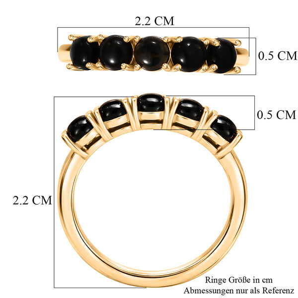 EverTrue AA schwarzer Glasachat Ring - 1,25 ct. image number 6