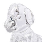 Dekorative Kristallglas Hunde-Figur auf quadratischem Ständer, Weiß image number 5