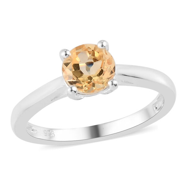 2er - Set Citrin Solit&auml;r-Ring und Ohrstecker, 925 Silber ca. 1,68 ct image number 4