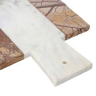 Rechteckiges Schneidebrett aus Marmor, Größe 38x17,7 cm, Braun und Weiß image number 1