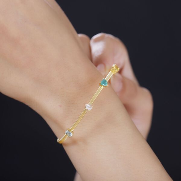 Multi-Edelstein-Armreif, 19cm - 1,76 ct. image number 9