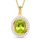 Natürlicher Peridot und Zirkon-Anhänger mit 50cm Kette - 4,19 ct. image number 0