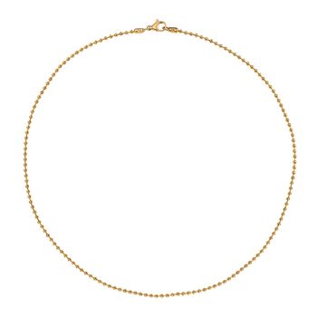 3er-Set - Kugelkette 40 cm, Gliederkette 45 cm und Ankerkette 55 cm, Goldton