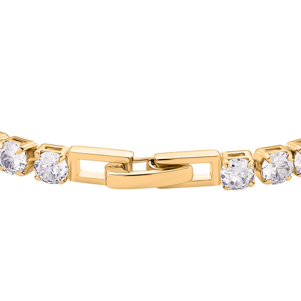 Wei&szlig;er Zirkonia Schmuckset Nickelfreies Messing vergoldet image number 4