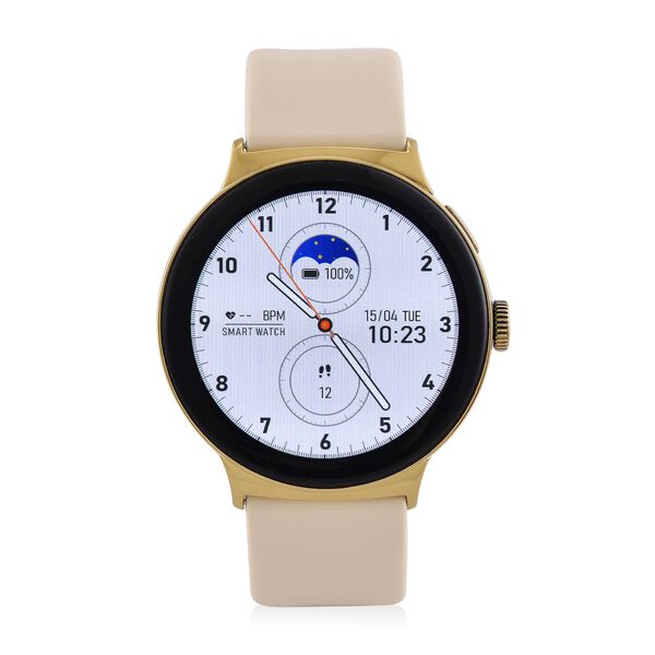 LA99 Smartwatch 3-in-1 Set mit AMOLED Display, Bluetooth-Anrufen, GPS und Gesundheits-Tracking, wasserdicht, CE- und ROHS-zertifiziert, 3,63cm, Gold image number 2