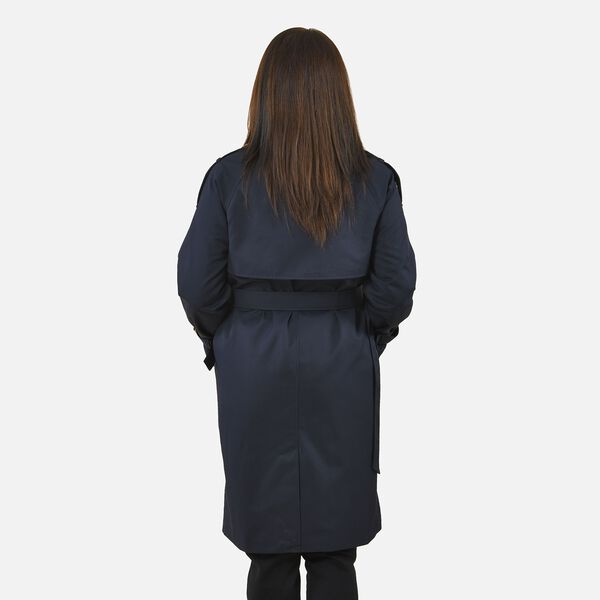 LA MAREY - Trench Coat mit H&uuml;ftg&uuml;rtel, XL, Marineblau image number 2