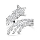 Lustro Stella Weißer Zirkonia Ring 925 Silber rhodiniert (Größe 18.00)
