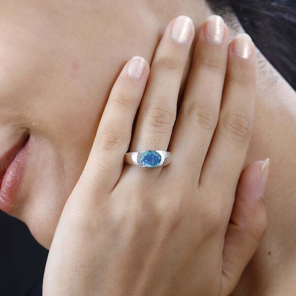 Pfau Triplett Quarz Ring, 925 Silber rhodiniert - 2,01 ct. image number 2