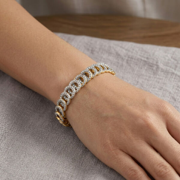 EVER TRUE Wei&szlig;er Diamant Armband ca. 19 cm Nickelfreies Messing (10-15 Werktage Lieferzeit) image number 1