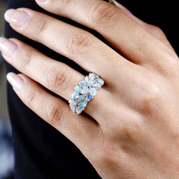 Natürlicher, äthiopischer Welo Opal Ring 925 Silber rhodiniert (Größe 19.00) ca. 2.41 ct image number 4