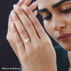 Natürlicher Äthiopischer Opal Sonne, Mond und Erde Ring 925 Silber Zweifarbige Beschichtung image number 4
