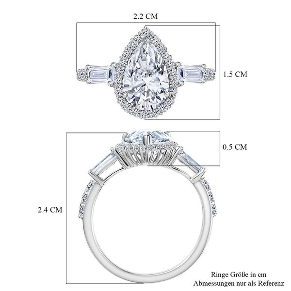 LUXURIANT IGI zertifizierter VS-EF Labor Diamant Ring in 950 Platin - 3 ct. image number 7