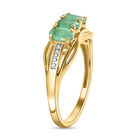 Kagem sambischer Smaragd-Ring, 925 Silber vergoldet  ca. 0,62 ct image number 4